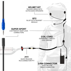 Rugged CONNECT BT2 Bluetooth Moto Kit with Radio - V3