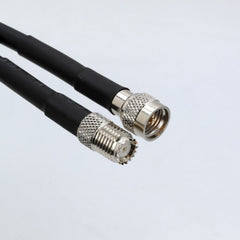 Rugged 2 Ft Antenna Cable Extension for Mini 3/8 NMO Coax Cable
