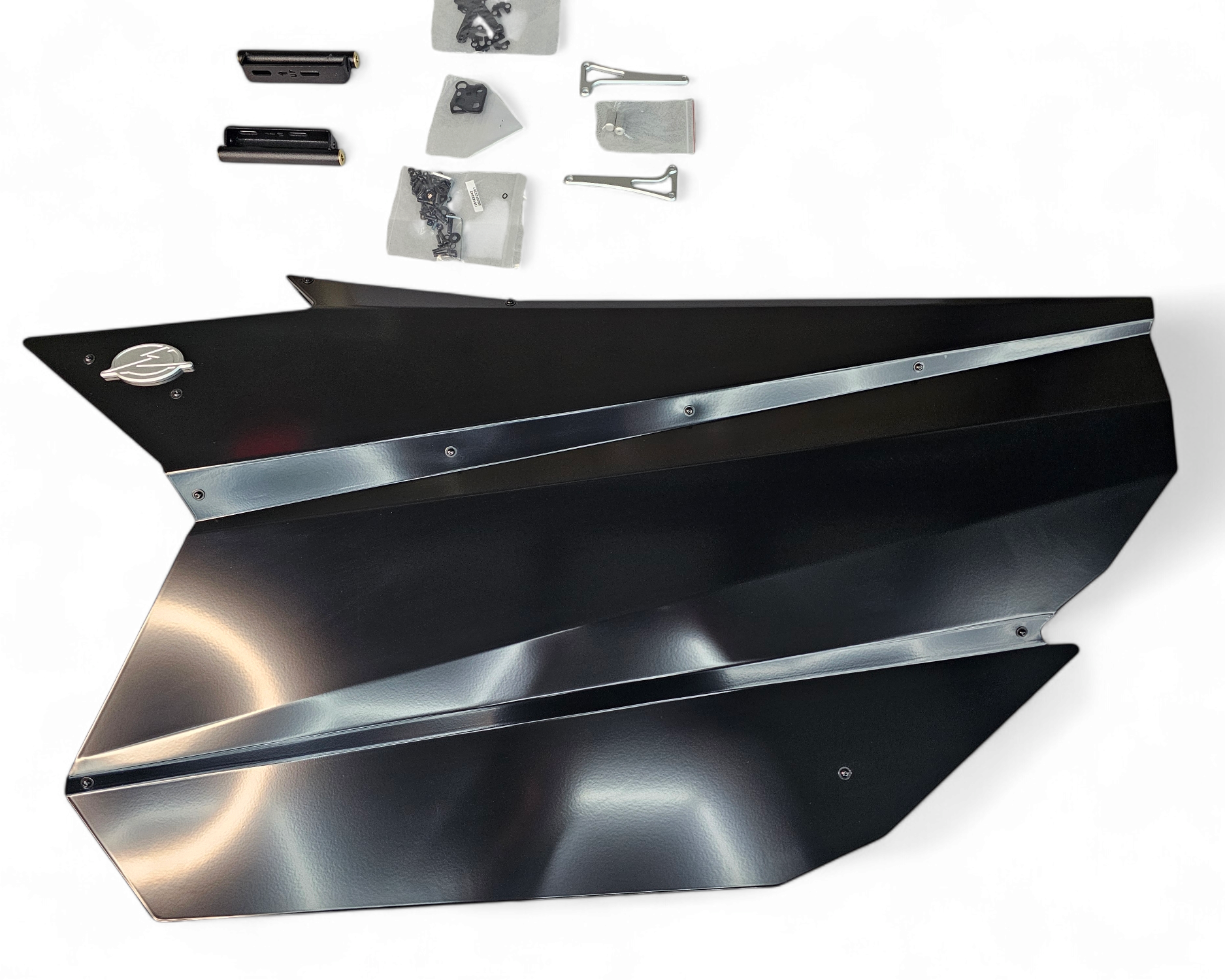 Billet aluminum handle detail on Can-Am X3 EOD door