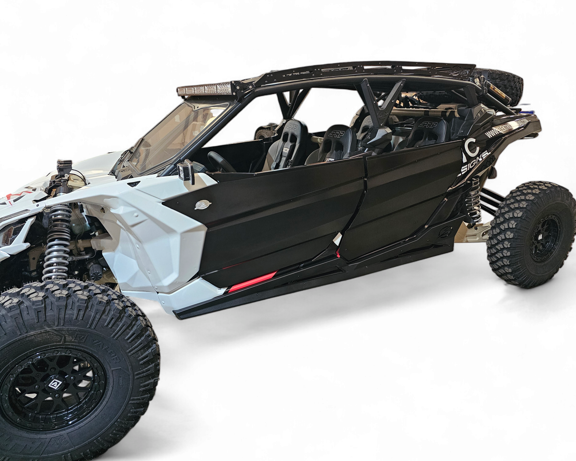 Steel tubular frame detail on Can-Am X3 door interior