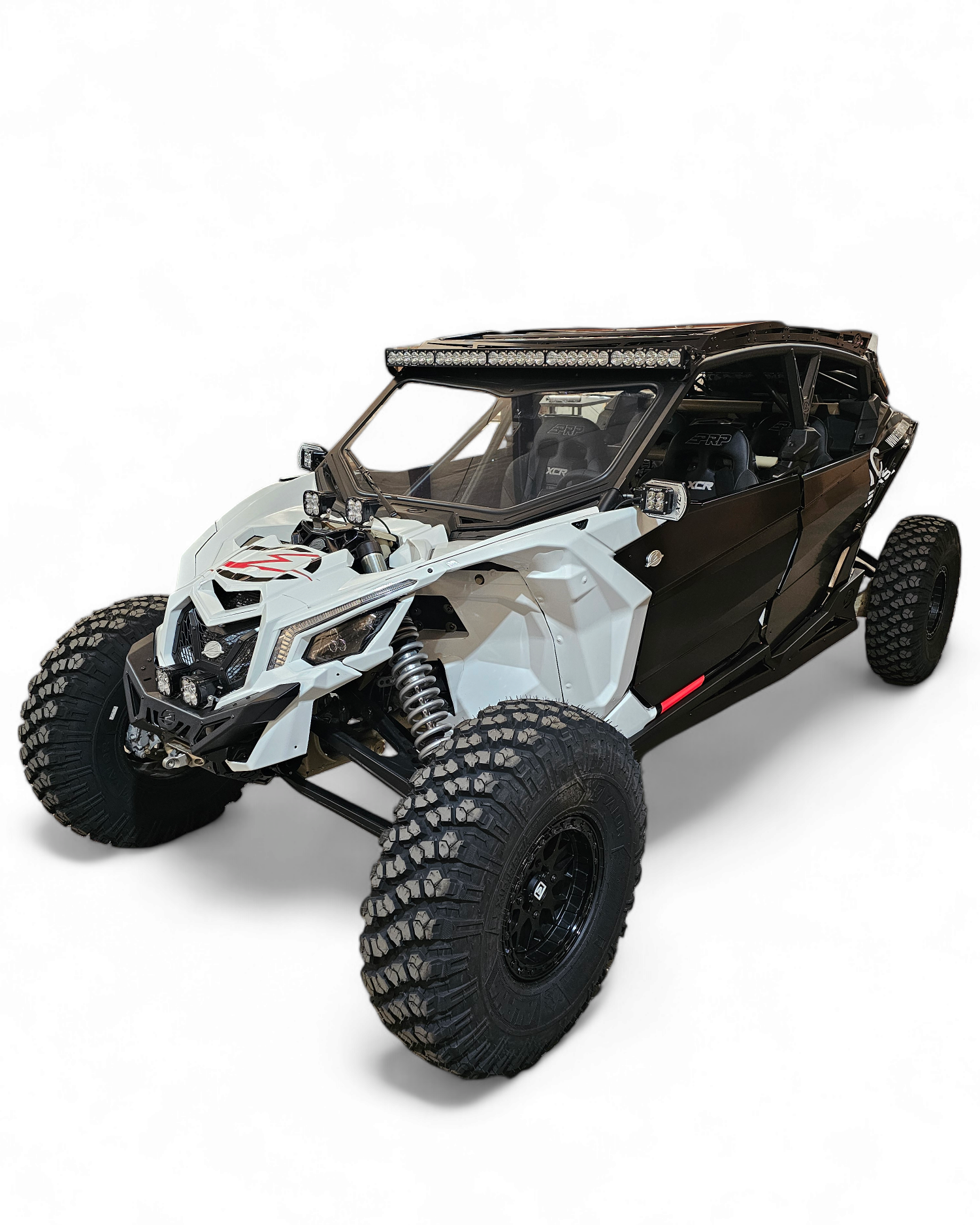 EOD 4-Door Set installed on 2017-2025 Can-Am X3 Maverick showing satin black finish