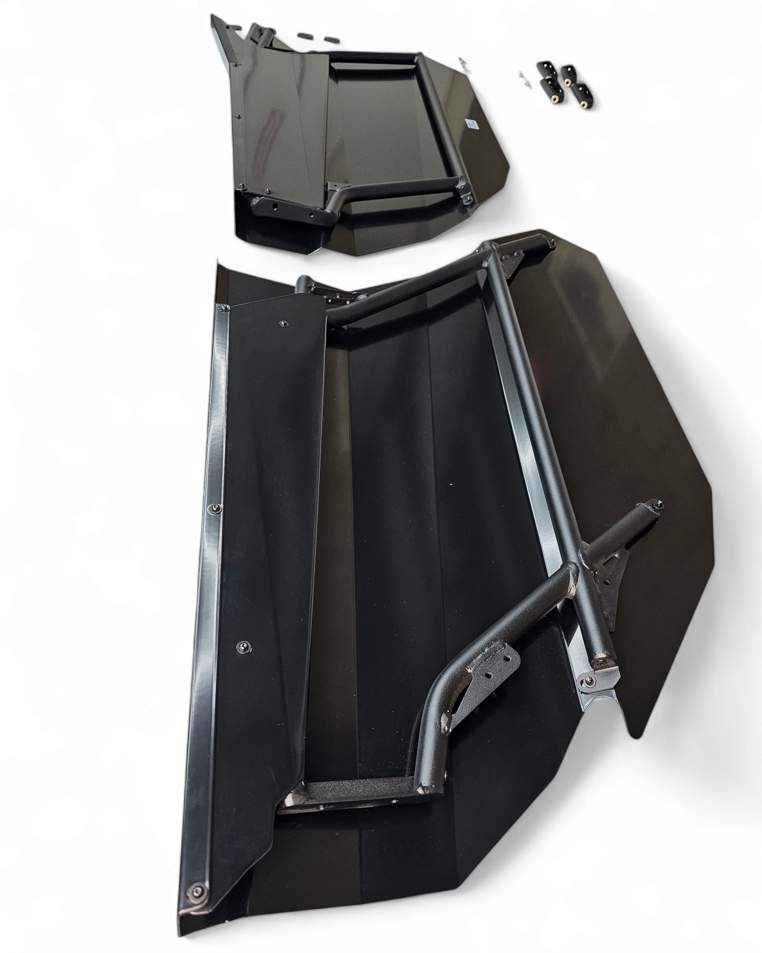 Interior view of Can-Am X3 door showing steel frame structure