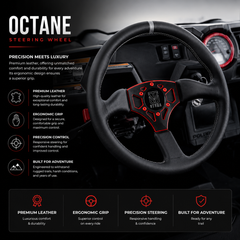 UTVMA Octane Leather Steering Wheel With Hub