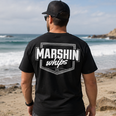 Marshin Whips Classic Unisex Black and White Tee | Off-Road Apparel