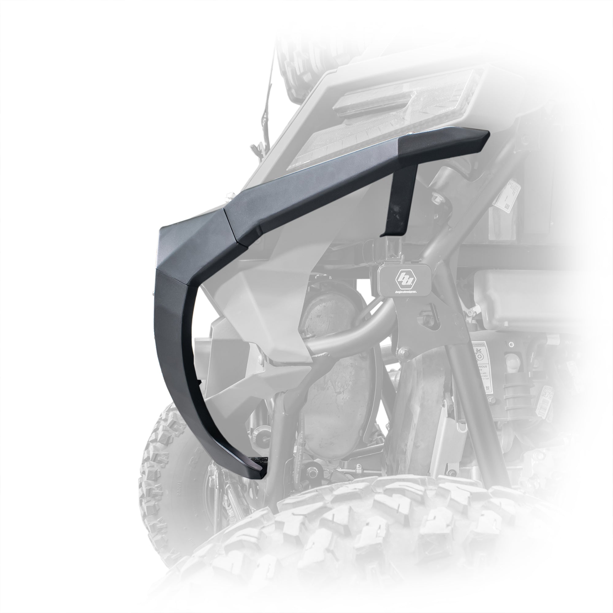 Heavy-duty steel rear bumper for off-road Polaris UTVs