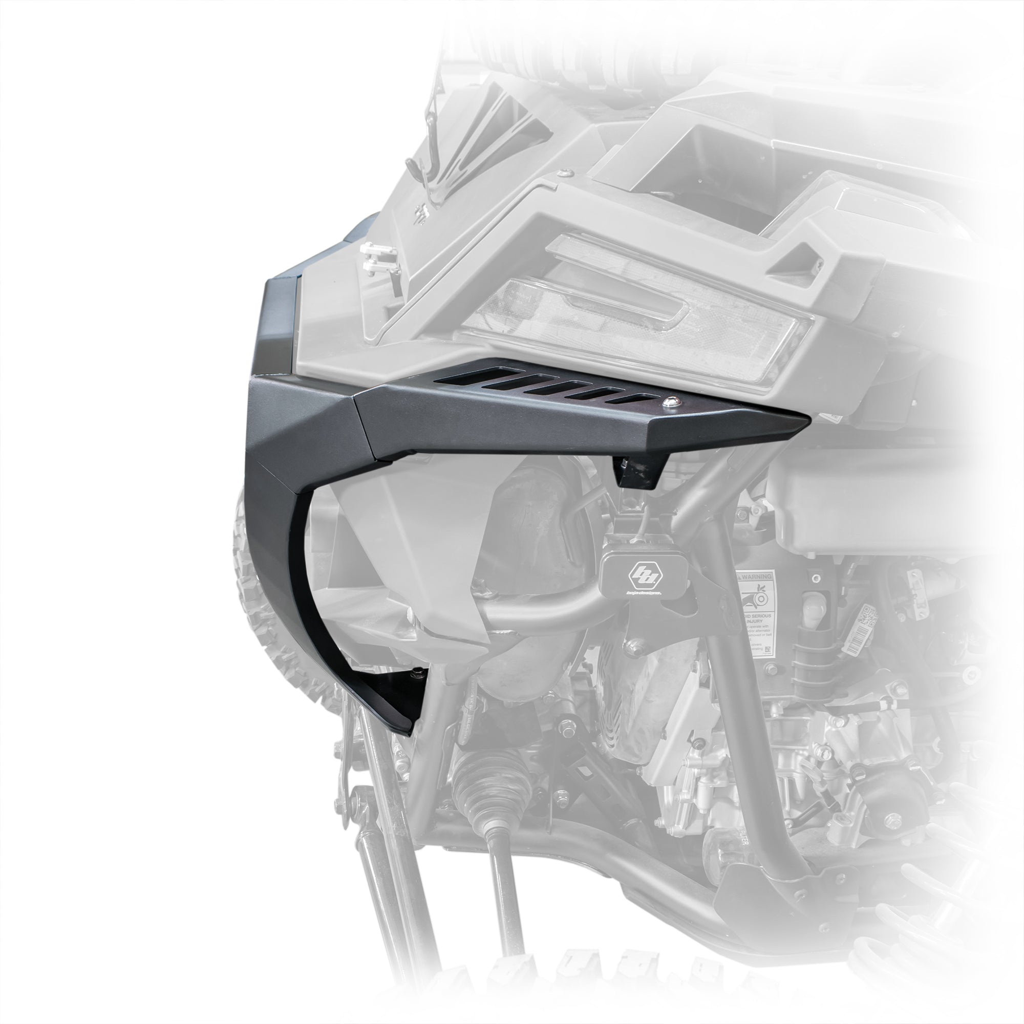 Heavy-duty steel rear bumper for off-road Polaris UTVs