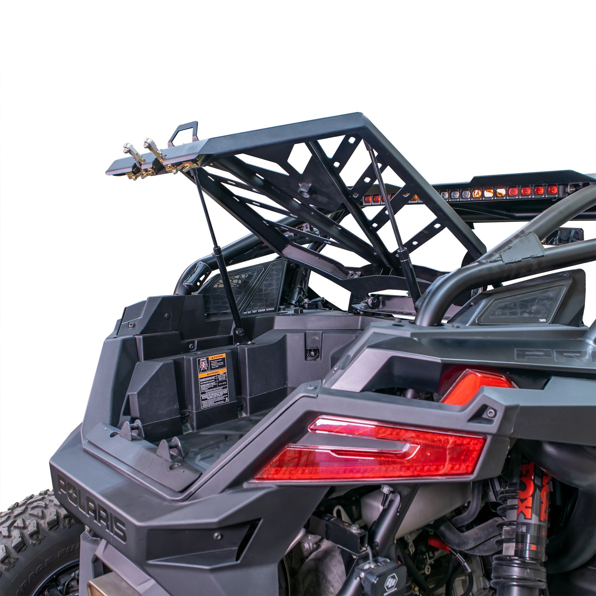 Heavy-duty rear tire carrier with slam-latch locking system