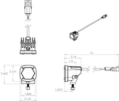 Baja Designs S1 White LED Auxiliary Light Pod Pair 387805WT