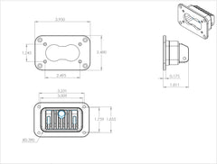 Baja Designs S2 Pro Black Flush Mount LED Auxiliary Light Pod 481015
