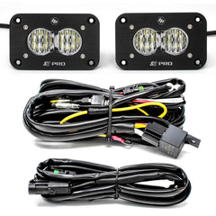 Baja Designs S2 Pro Black Flush Mount LED Light Pod Reverse Kit 487807
