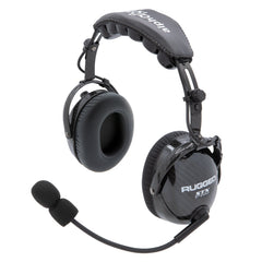 Rugged AlphaBass Carbon Fiber Stereo Headset with Bass Boost and Volume Control (OTH and BTH) - Over The Head