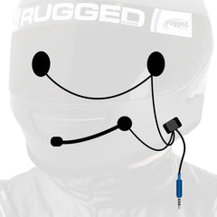 Rugged SUPER SPORT Wired Helmet Kit with Alpha Audio Speakers and Mic