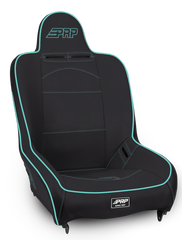 PRP Premier High Back Suspension Seat; Black & Teal Vinyl A100110-201-238