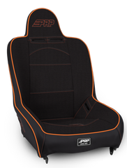 PRP Premier High Back Suspension Seat; Black & Orange Tweed A100110-50-207