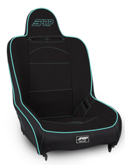 PRP Premier High Back Suspension Seat; Black & Teal Tweed A100110-50-238