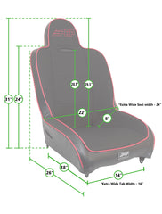 PRP Premier High Back, 4" XT Suspension Seat A100310