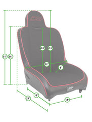 PRP Premier High Back, Rear Suspension Seat A100810