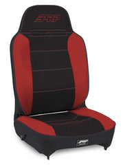 PRP Enduro High Back Reclining Suspension Seat, Driver Side; Black and Red A13011044-72