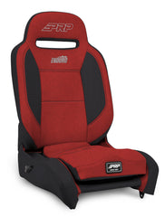 PRP Enduro High Back Reclining Suspension Seat, Passenger Side; Black and Red A13011045-72