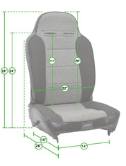 PRP Enduro Low Back Reclining Suspension Seat, Driver Side A13011244