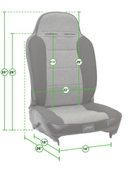 PRP Enduro High Back Reclining, Extra Wide Suspension Seat, Passenger Side A13021045