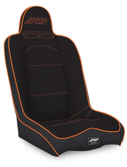 PRP Daily Driver High Back Suspension Seat; Black & Orange Tweed A140110-50-207