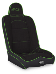PRP Daily Driver High Back Suspension Seat; Black & Green Tweed A140110-50-W