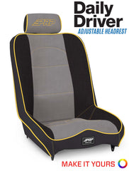 PRP Daily Driver Low Back Extra Wide Suspension Seat with Adjustable Headrest A140215