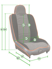 PRP Daily Driver High Back 4" Extra Tall Suspension Seat A140310