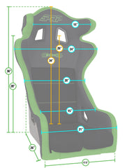 PRP Echo Composite Seat, Black & Black Cloth A38-260