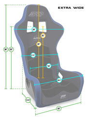 PRP Alpha Composite Seat, Extra Wide A3902