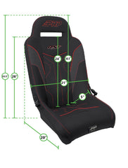 PRP RST Rear Suspension Seat for Polaris RZR XP4 1000, XP4 Turbo, XP4 Turbo S, PRO XP4, PRO R4, PRO S4, Turbo R4 - Custom A4108-POR1K
