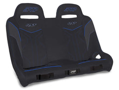 PRP RST Quick Release Rear Suspension Bench Seat for Polaris RZR PRO XP4, PRO R4, Turbo R4, Black & Blue A4901-PORXP-QR-V