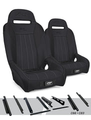 PRP GT/S.E. Suspension Seats Kit for Honda Talon (Pair), Black A5701-PORXP-C66-201