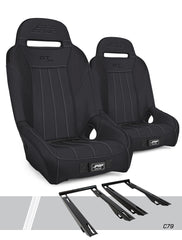 PRP GT/S.E. Suspension Seats Kit for Polaris RZR PRO XP, PRO R, Turbo R, PRO S (Pair), Black A5701-PORXP-C79-201