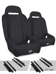 PRP GT/S.E. Suspension Seats Kit for Polaris General, RZR S 900, 900 Trail, Trail, XP 1000, Turbo, Turbo S, RS1 (Pair), Black A5701-PORXP-C83-201