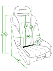 PRP GT/S.E. Suspension Seats Kit for Can-Am Maverick X3 (Pair), Black & Gray A5701-PORXP-C86-203