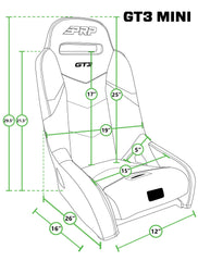 PRP GT3 Mini Suspension Seat - Custom A7101