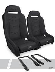 PRP GT3 Suspension Seats Kit for Polaris RZR PRO XP, PRO R, Turbo R, PRO S (Pair), Black A7301-PORXP-C79-201
