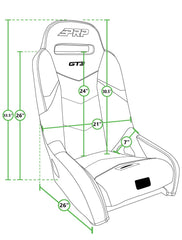 PRP GT3 Suspension Seats Kit for Polaris RZR PRO XP, PRO R, Turbo R, PRO S (Pair), Black A7301-PORXP-C79-201