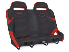 PRP GT3 Quick Release Rear Suspension Bench Seat for Polaris RZR PRO XP4, PRO R4, Turbo R4, Black & Red A74-PORXP-QR-204