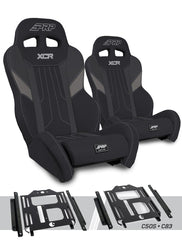 PRP XCR Suspension Seats Kit for Polaris RZR 570, 800, 900 (Pair), Black & Gray A8001-PORXP-C50S-203