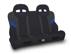 PRP XCR Quick Release Rear Suspension Bench Seat for Polaris RZR PRO XP4, PRO R4, Turbo R4, Black & Blue A8201-PORXP-QR-V