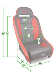 PRP Comp Elite Suspension Seat; Red A8301-72