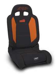 PRP EnduroDaily Reclining Suspension Seat, Black & Orange Vinyl, Driver A8701044-201-207