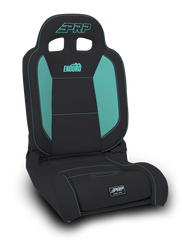 PRP EnduroDaily Reclining Suspension Seat, Black & Teal Vinyl, Driver A8701044-201-238