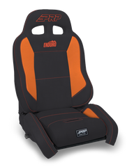 PRP EnduroCrawl Reclining Suspension Seat, Black & Orange Vinyl, Driver A9001044-201-207