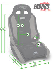 PRP EnduroCrawl Reclining Suspension Seat, Black Tweed, Driver A9001044-50
