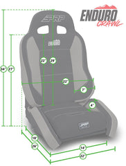 PRP EnduroCrawl Reclining Suspension Seat - 2" Extra Tall, Driver A90041044