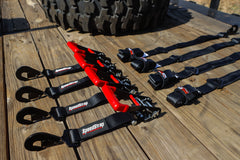 SpeedStrap Ratchet 2 in. x 10 ft. Tie Down w/ Twisted Snap Hooks and Axle Strap (Black) 27011